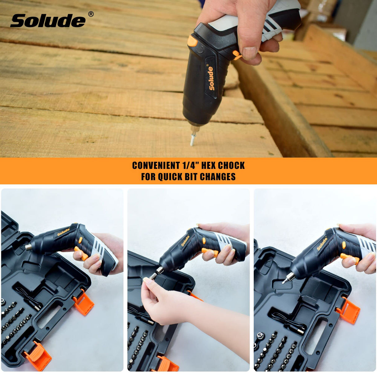 SOLUDE 130-Piece Home Tool Kit with 3.6V Cordless Rechargeable Screwdriver,Basic Women's Tool Set for New Home,Apartment,Dorm & DIY Projects SOLUDE