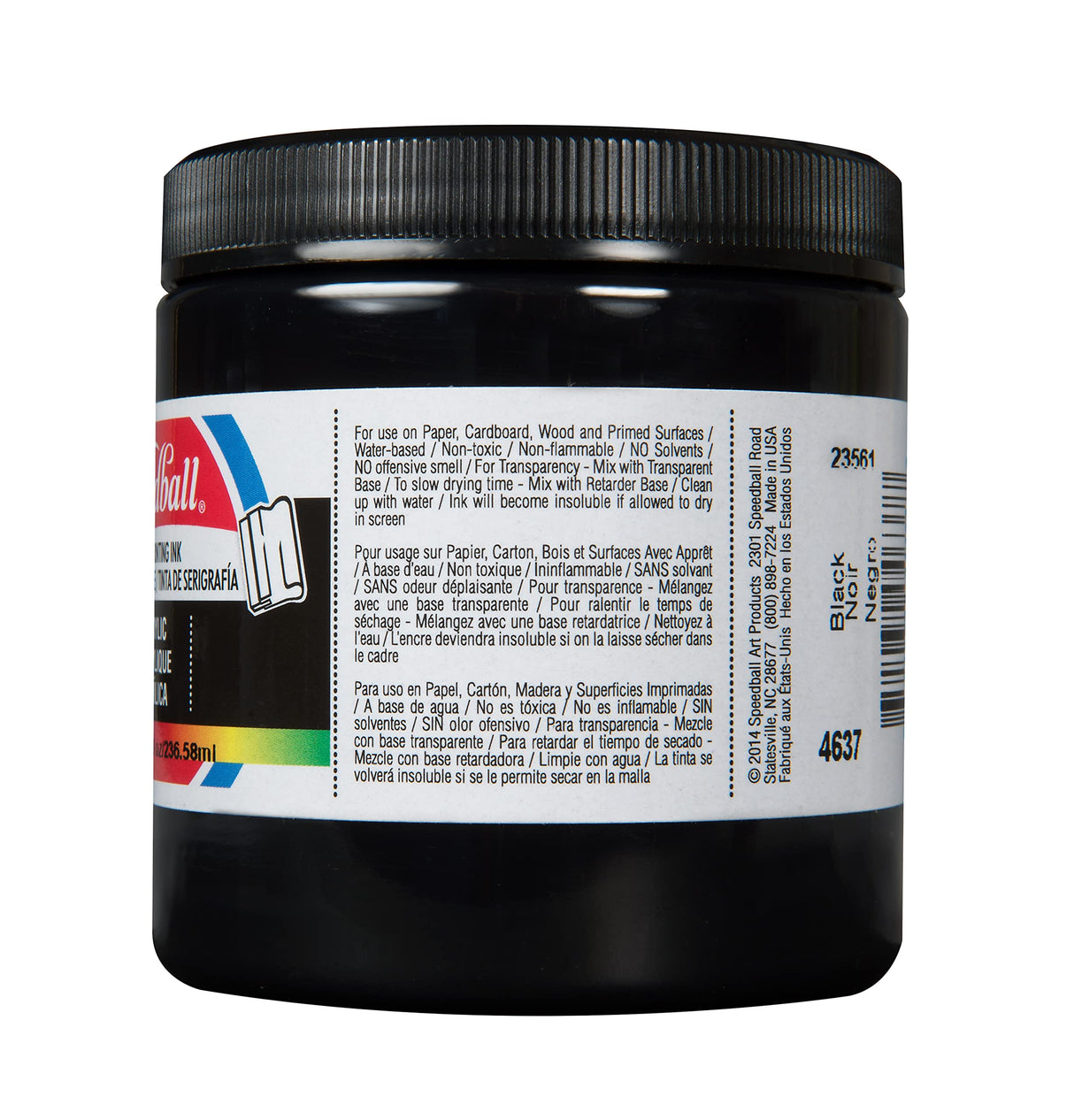 Speedball Acrylic Screen Printing Ink, 8-Ounce, Black Speedball
