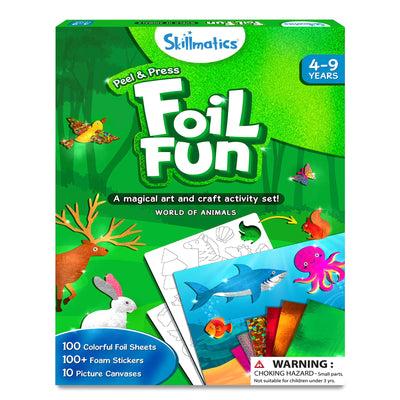 Skillmatics Art & Craft Activity - Foil Fun Animals, No Mess Art for Kids, Craft Kits & Supplies, DIY Creative Activity, Gifts for Boys & Girls Ages