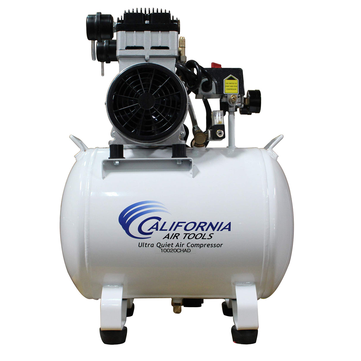 California Air Tools 10020CHAD Ultra Quiet & Oil-Free 2.0 Hp, 10.0 Gal. Steel Tank Air Compressor with Auto Drain Valve California Air Tools