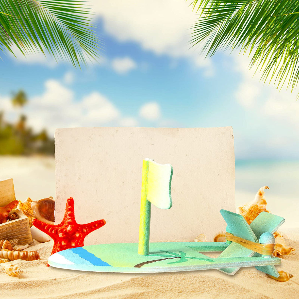 DIY Wooden Boat Kits Wooden Sailboat Blank Craft Rubber Band Paddle Boat Paint and Decorate Summer Wooden Boat Model for Kids Handmade DIY School BBTO