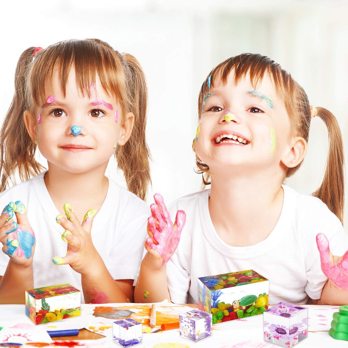 7 Pieces Square Resin Molds Rectangle Resin Molds Candle Mold Cube Casting Molds for Insect Specimen Coaster Flower Pot Candle Soap Jewelry Holder Geiserailie