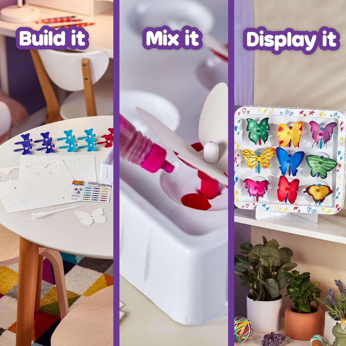 Crayola Paper Butterfly Science Kit, STEAM Toy, Gift for Kids, Ages 7, 8, 9, 10 Crayola