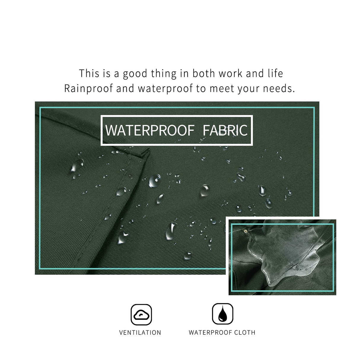 LOYGLIF Apron for Men Women with Adjustable Straps and Large Pockets, Canvas Cotton Cooking Kitchen Chef Bib Aprons Waterproof Green LOYGLIF