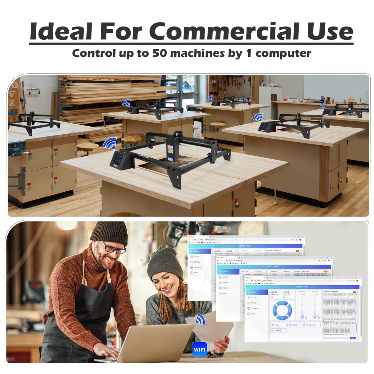 Official LONGER RAY5 Laser Engraver, 20W Laser Engraving Machine with 3.5 inch Touch Screen, 120W DIY Laser Cutter for Custom Design, Laser Engraver Longer