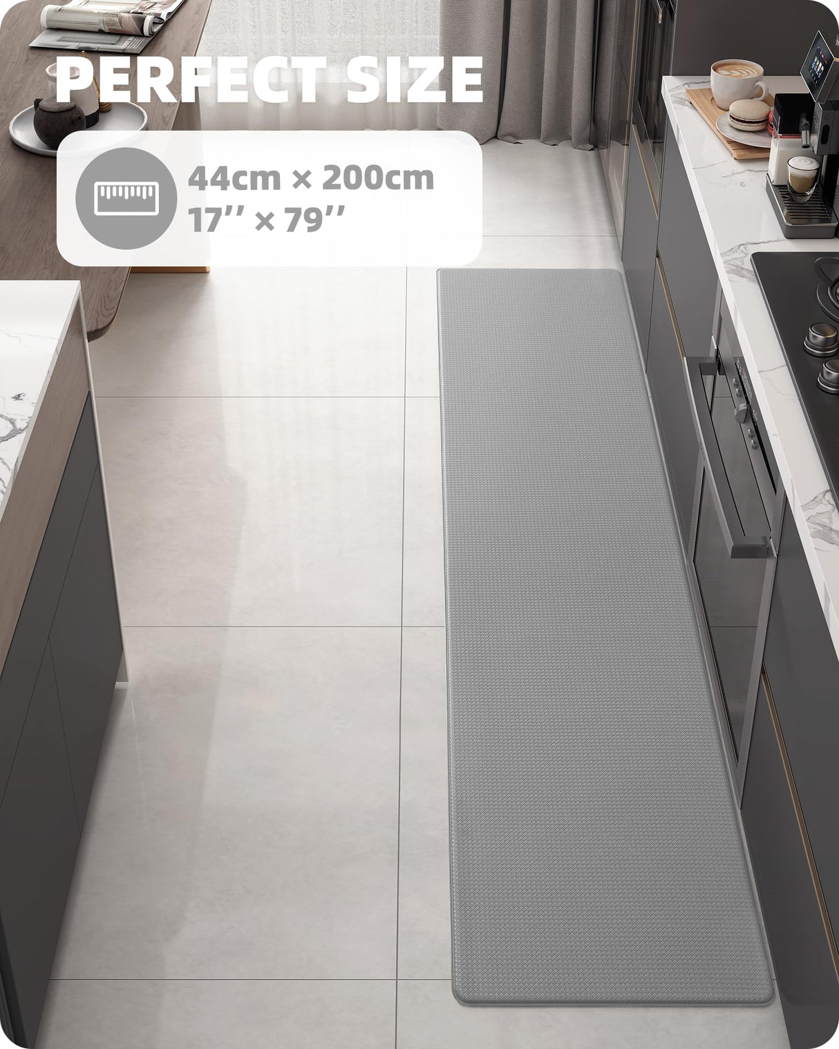 Color&Geometry Kitchen Rugs, Kitchen Runner Rug Kitchen Floor Mat, Cushioned Anti-Fatigue Kitchen Mat, Non Slip Waterproof Comfort Standing Padded, Color&Geometry