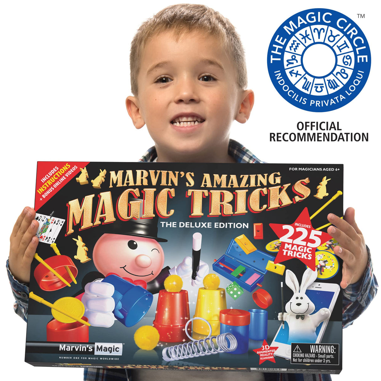 Marvin's Magic - 225 Amazing Magic Tricks for Children - Magic Kit - Kids Magic Set - Magic Kit for Kids Including Mystical Magic Cards, Magic Marvin's Magic