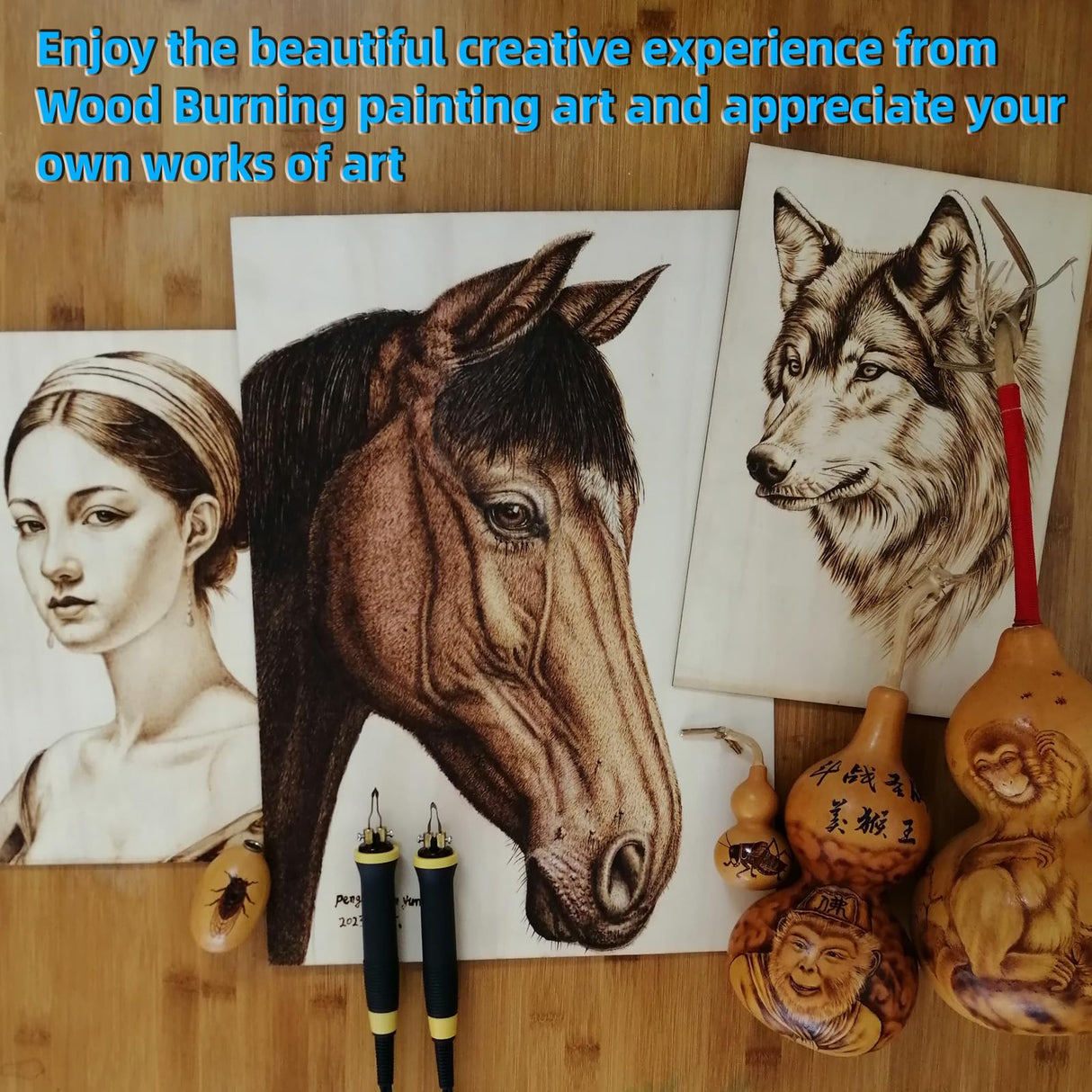 FIRElood Wood Burning Kit,Wood Burning Tool,Burning Tool Wood Burning High impedance Nickel-Chromium Wire Pen tip Wood Burning Tool Pen tip can FIRElood