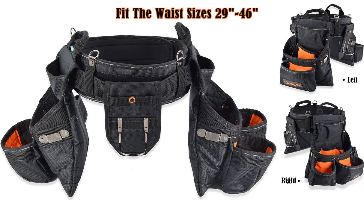 Tool belt with suspenders, Tool belt suspenders, Carpenter tool belt, Framers tool belt, Scaffold tool belt, Construction tool belt, Tool belt pouch, WELKINLAND