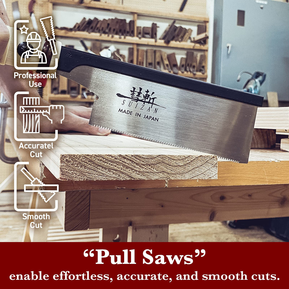 SUIZAN Japanese Pull Saw Hand Saw 6 Inch Dozuki Dovetail Saw Tenon Saw for Woodworking tools Gifts SUIZAN