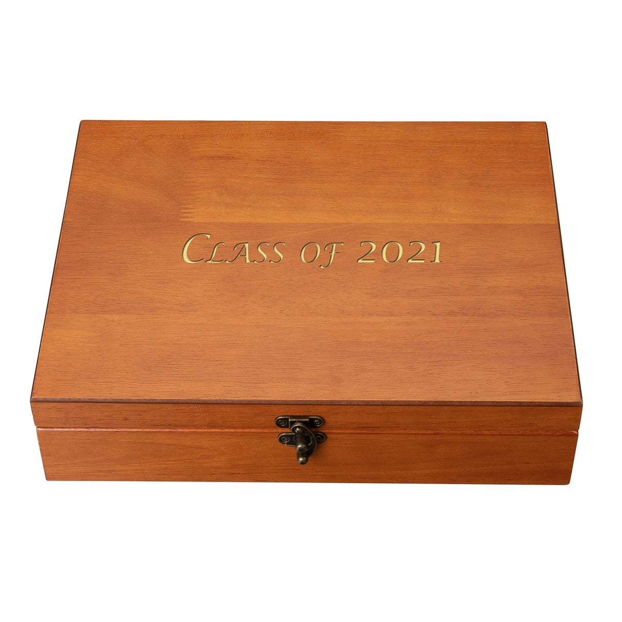 WE Games Custom Engravable Wooden Keepsake Storage Box, Decorative Memory Box, Storage with Brass Fixtures, Storage for Photos, Stationary, Jewelry, WE Games
