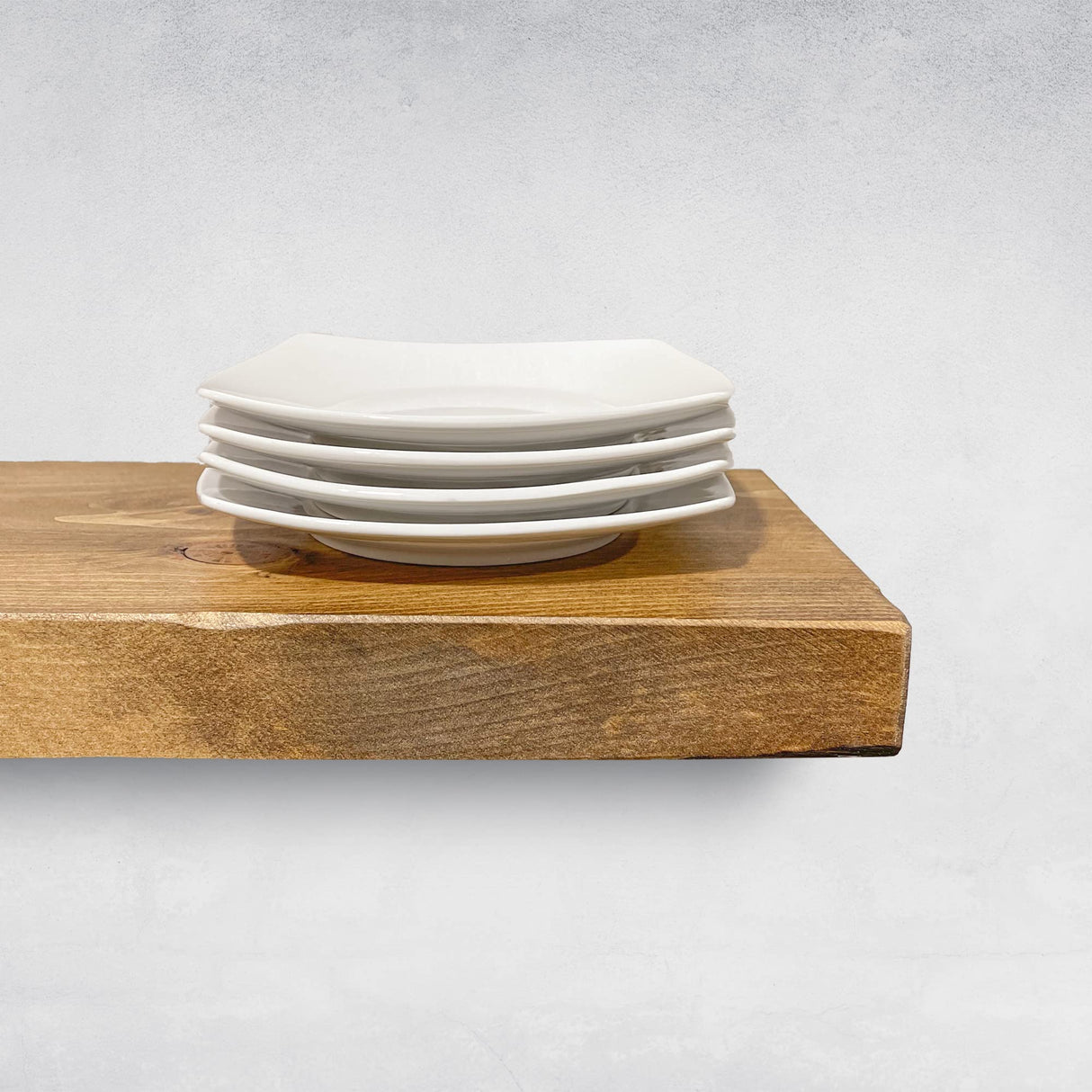 AUDRIELLE URBANDI, Rustic Floating Shelves, Set of 2, Hidden Bracket, Solid Wood, Heavy Duty, Wall Mounted Shelves, (Brown, 24Wx6D) WoodArtSupply