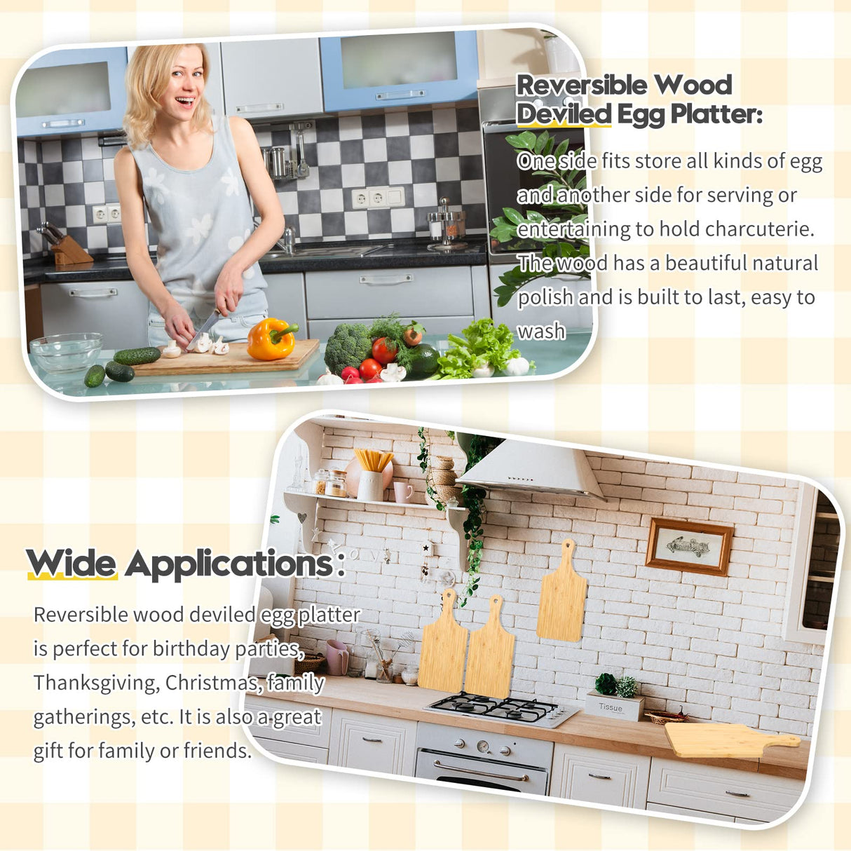 Zubebe 50 Pcs Bulk Bamboo Cutting Board Wood Chopping Board Blank Laser Engraving Serving Board Charcuterie Boards for Mother's Day Wedding Zubebe