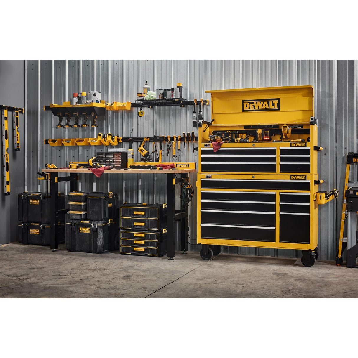 DEWALT Tool Organizer, Mount on Workbench, 20 Inch, Compact Metal Rail, DEWALT Workshop Storage System Compatible (DWST82827) DEWALT