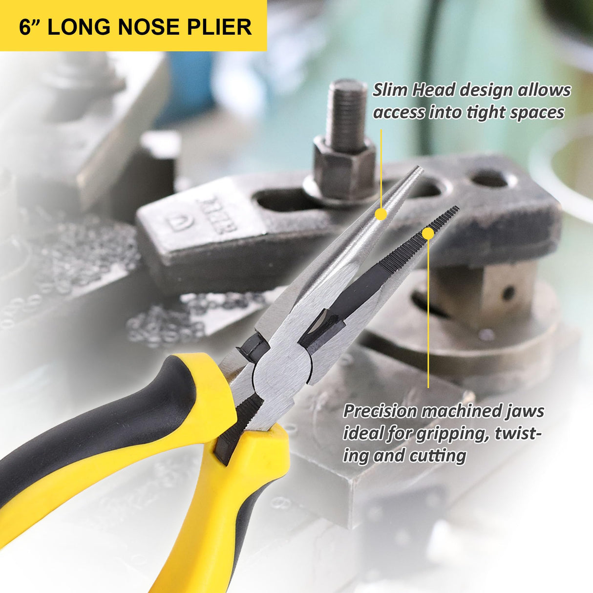 TOPLINE 5-Piece Pliers Set, Pliers Tool Set Included 8" Groove Joint Pliers, 7" Linesman Pliers, 6" Long Nose Pliers, 6" Slip Joint Pliers, 6" Topline