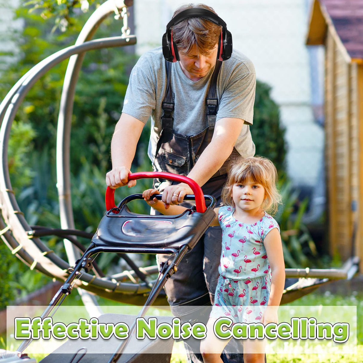 4 Pack NRR 28dB Safety Ear Muffs, Foldable Noise Reduction Safety Ear Protection Adult Noise Cancelling Earmuffs for Shooting (Red and Blue) Yunsailing