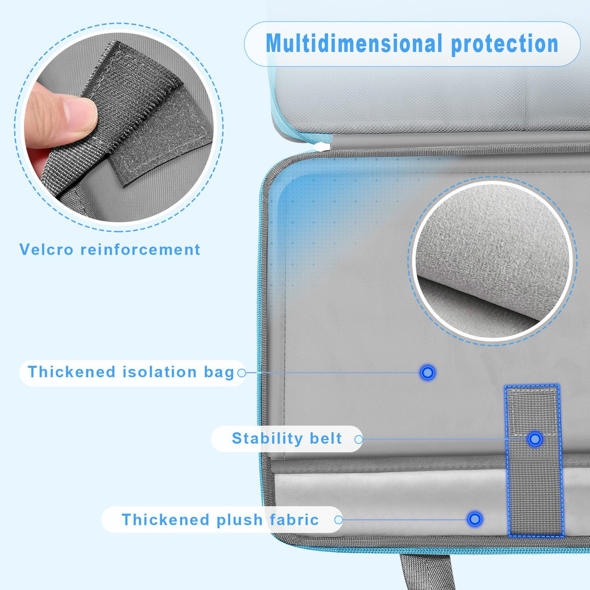 ZINZ Slim and Expandable Laptop Sleeve 15 15.6 16 Inch Case Bag for 15"-16" Notebooks Water-Resistant Handbag Multipurpose Computer Accessories ZINZ