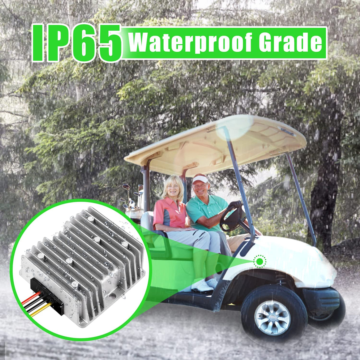 BIRITALO 48V Step Down to 12V 20A Waterproof DC Voltage Converter Reducer Module 240W Regulator for Golf Cart Club Car Truck Vehicle Led Strip Light BIRITALO