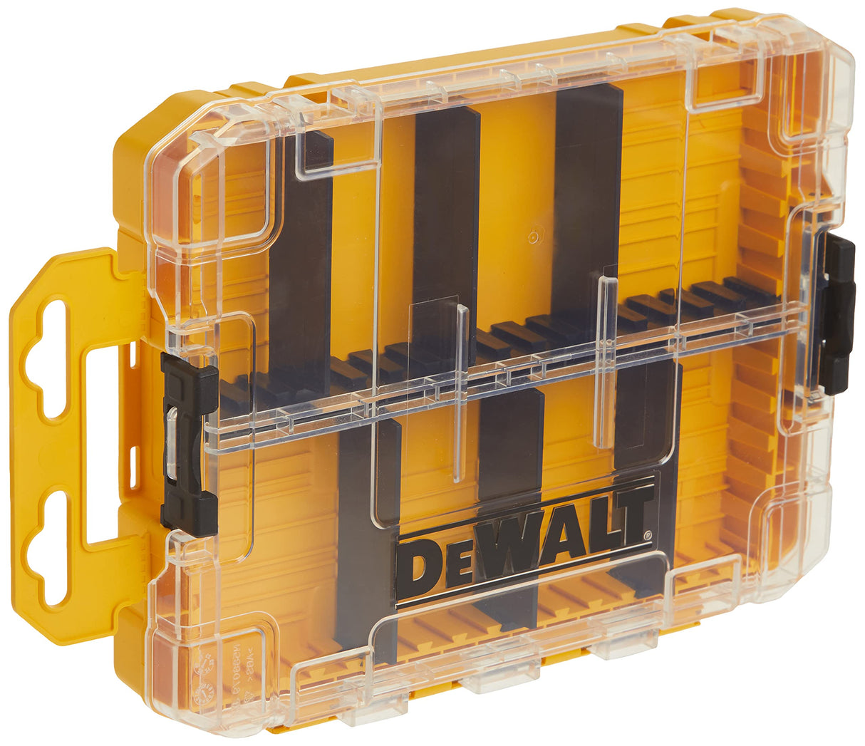 DEWALT TSTAK Tool Box, 8-Compartments, Clear Lid Organizer, Side Latches for Easy Connection, Removable Compartments for Small Tools and DEWALT