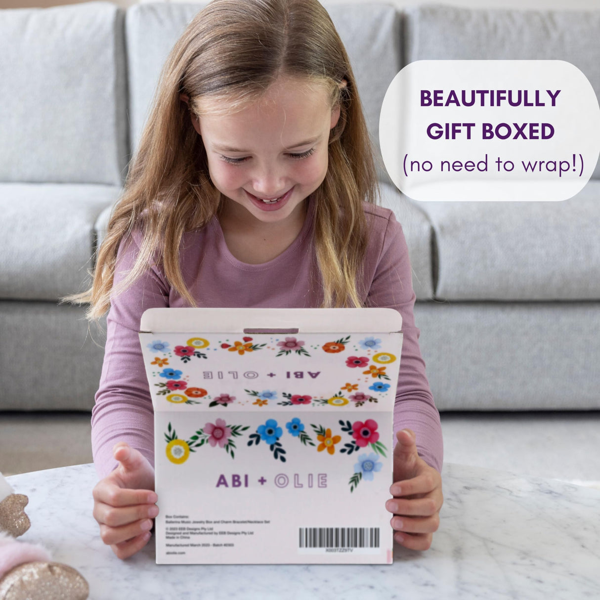 ABI + OLIE Ballerina Kids Jewelry Box for Girls - Little Girls Jewelry Box - Musical Jewelry Box for Girls 4-12 - Music Boxes for Girls - Perfect ABI + OLIE