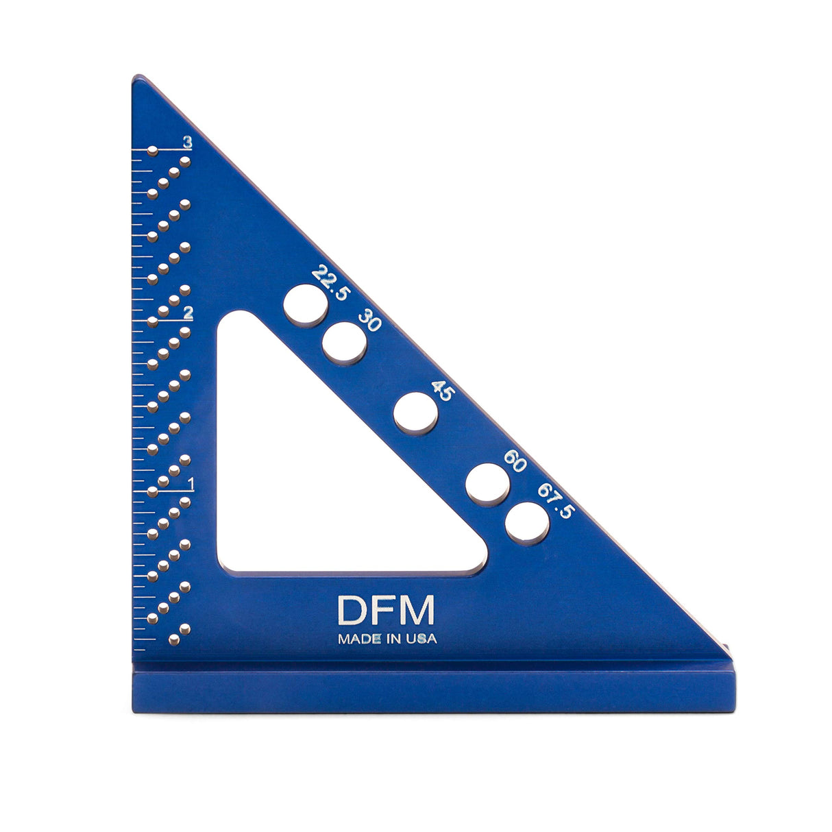 DFM Precision Engineering Square - Made in USA Small Carpenters Square Work Tools w/Fixed Miter Angle Pin 3.5" x 3.75" Size for Pocket 1/16" Scribe DFM Tool Works