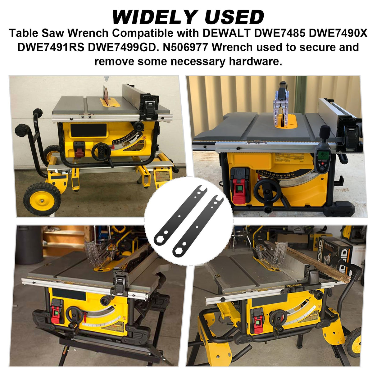 N506977 Table Saw Wrench,Replacement Table Saw Wrench for DeWalt DWE7485 DWE7490X DWE7491RS DWE7499GD Compatible With DeWalt N506977(2 pack) VIDABTE