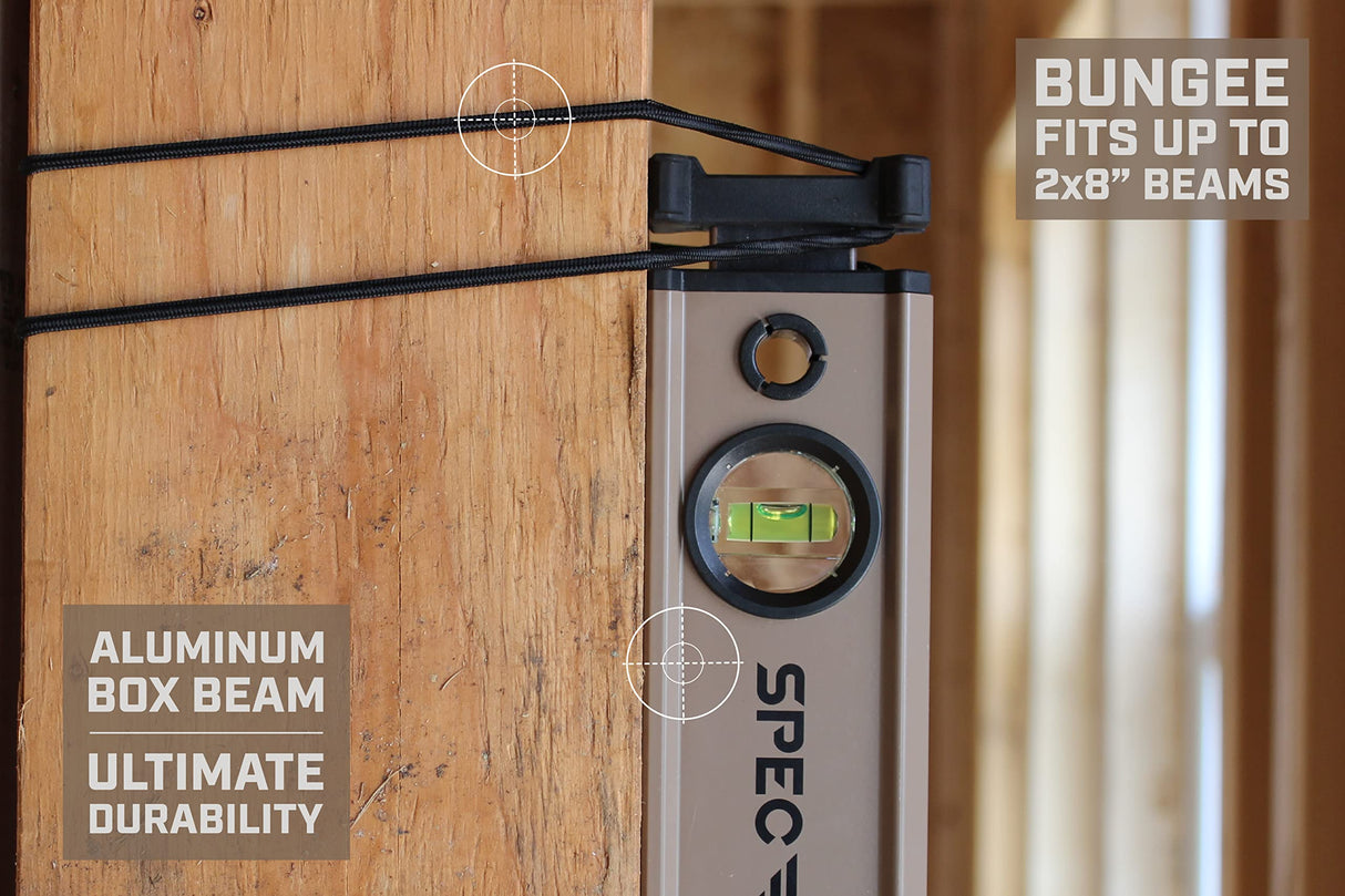 Spec Ops Tools 24" Box Beam Level, Tourniquet Bungee System, 33% Larger Block Vials, Aluminum, 3% Donated to Veterans Spec Ops