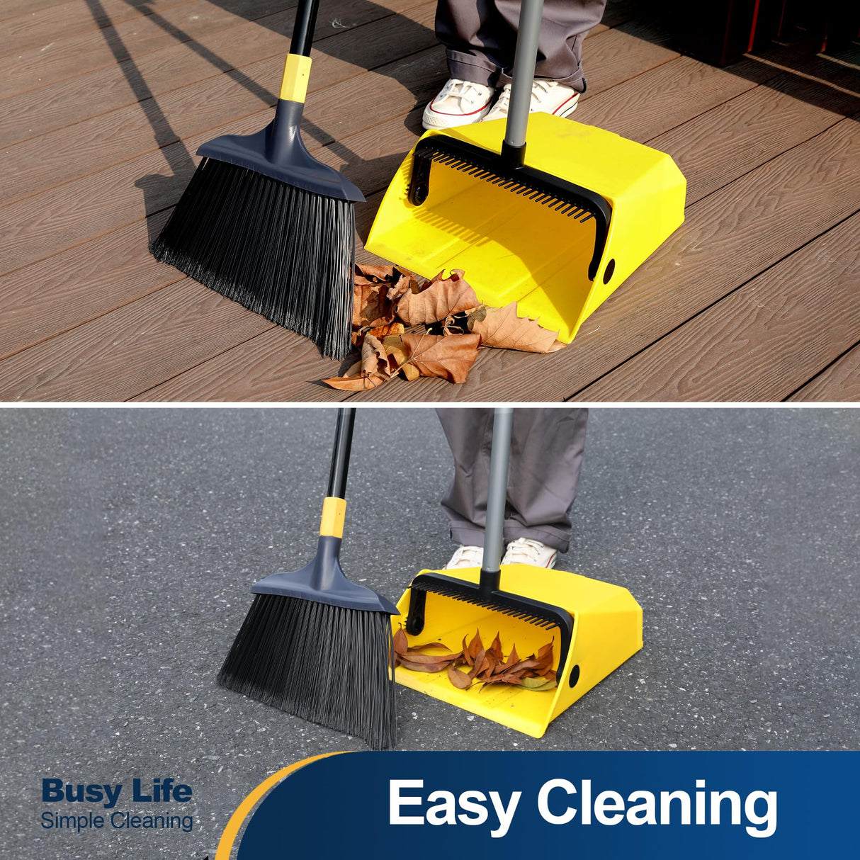 Yocada Commercial Dustpan with Comb Outdoor Indoor Perfect for Courtyard Garage Lobby Mall Market Floor Home Kitchen Room Office Pet Hair Rubbish Yocada