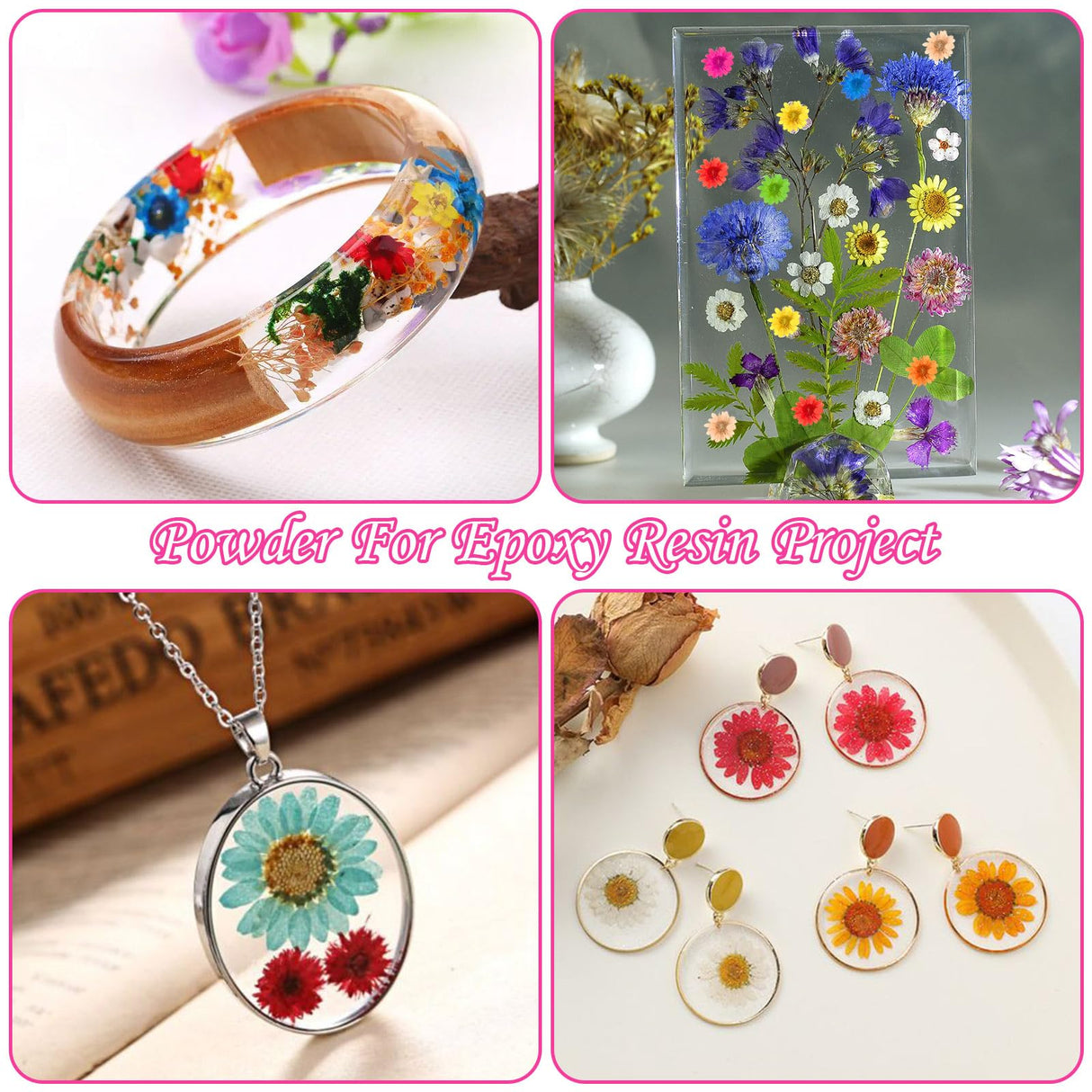 300 PCS Small Dried Flowers for Crafts - Mini Dried Flowers for Resin, Tiny Natural Real Dried Pressed Flowers Bulk for DIY Jewelry Earrings Epoxy LGFMGWH