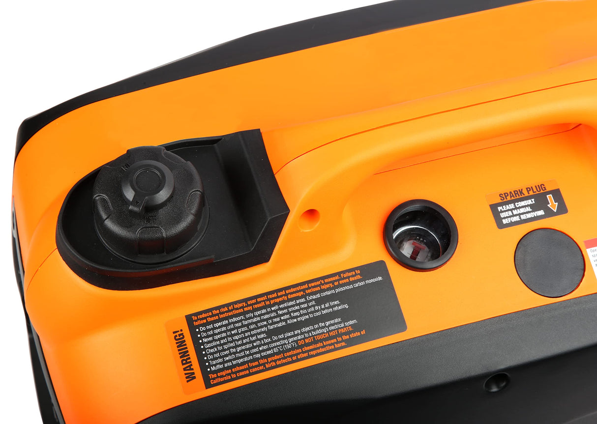 WEN DF250iX Super Quiet 2500-Watt Portable Dual Inverter Generator with Fuel Shut-Off and CO Sensor, Black WEN