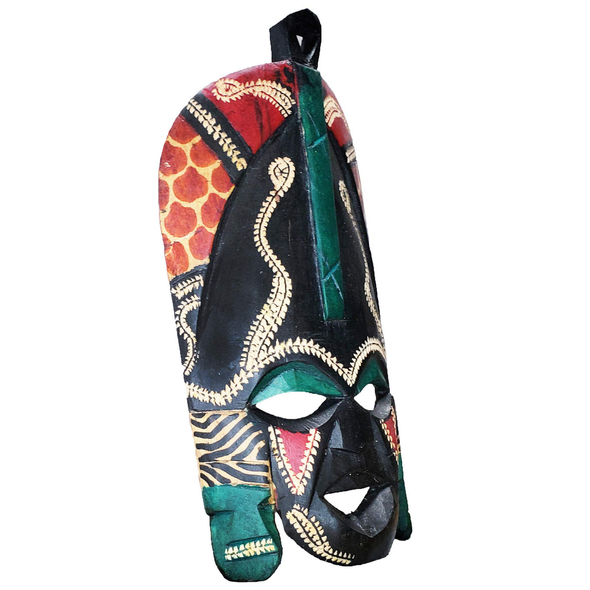 Stoneage Arts African Masai Masks Wall Hanging Art Hand Carving Safari Décor (8 Inch) Stoneage Arts