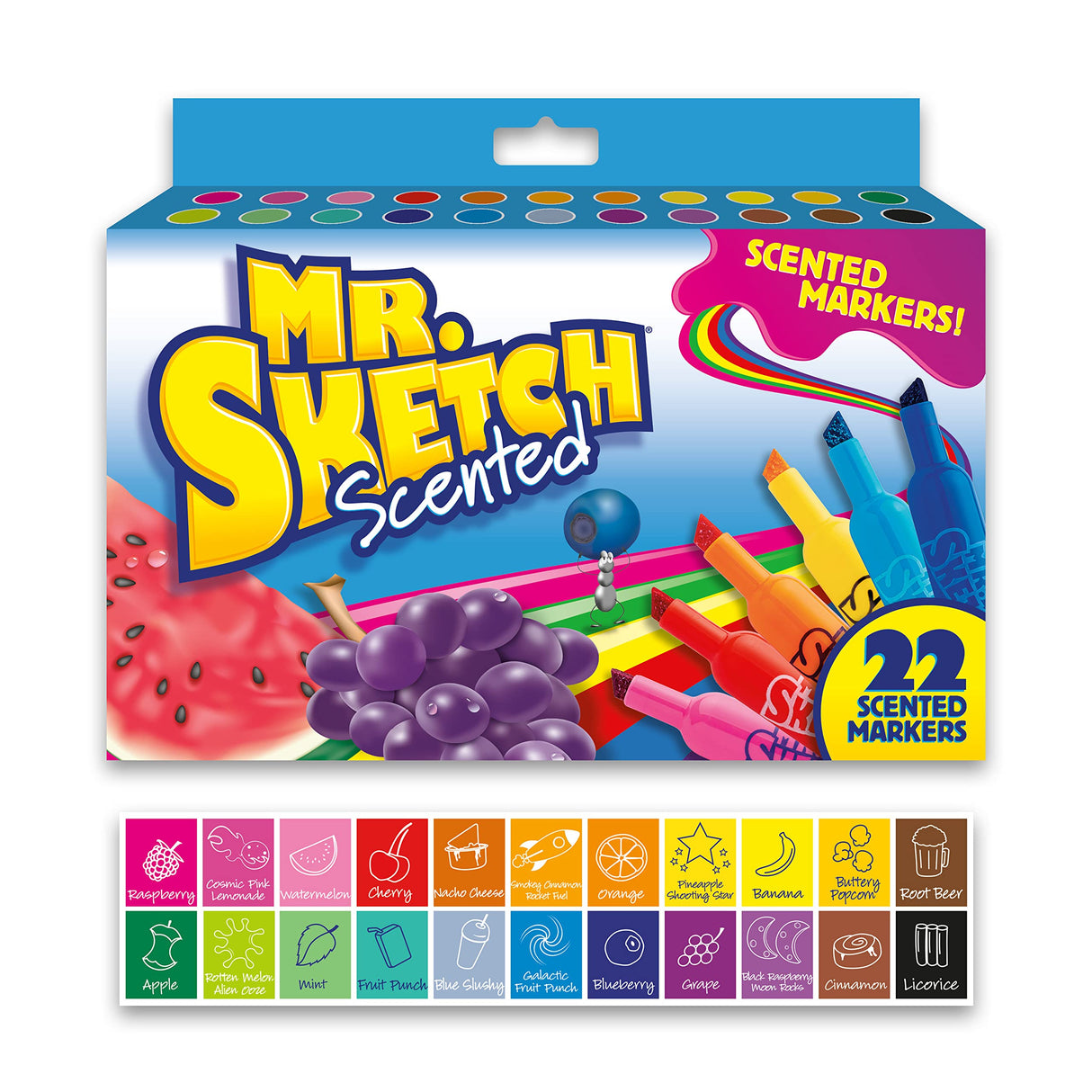 Mr. Sketch Chiseled Tip Marker, 22 Assorted Scented Markers Mr. Sketch