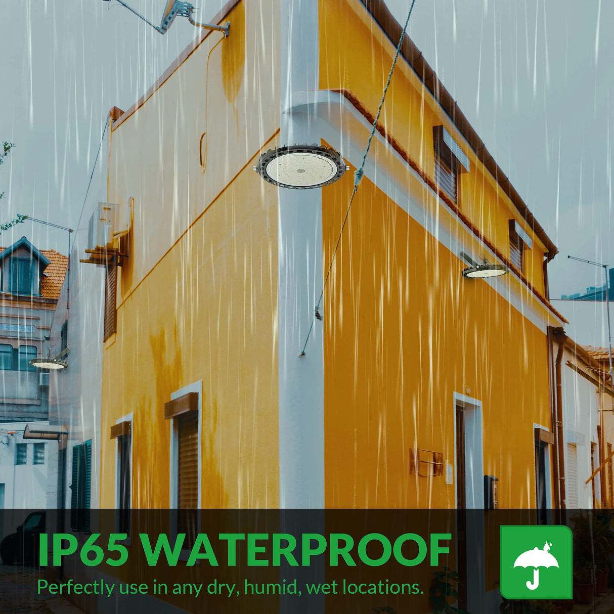 Flakeeper LED High Bay Light 150W 2PCS, 22500 LM with US Plug 5ft Cable (150LM/W), 5000K Daylight, Waterproof, UFO Commercial Industrial Warehouse Flakeeper