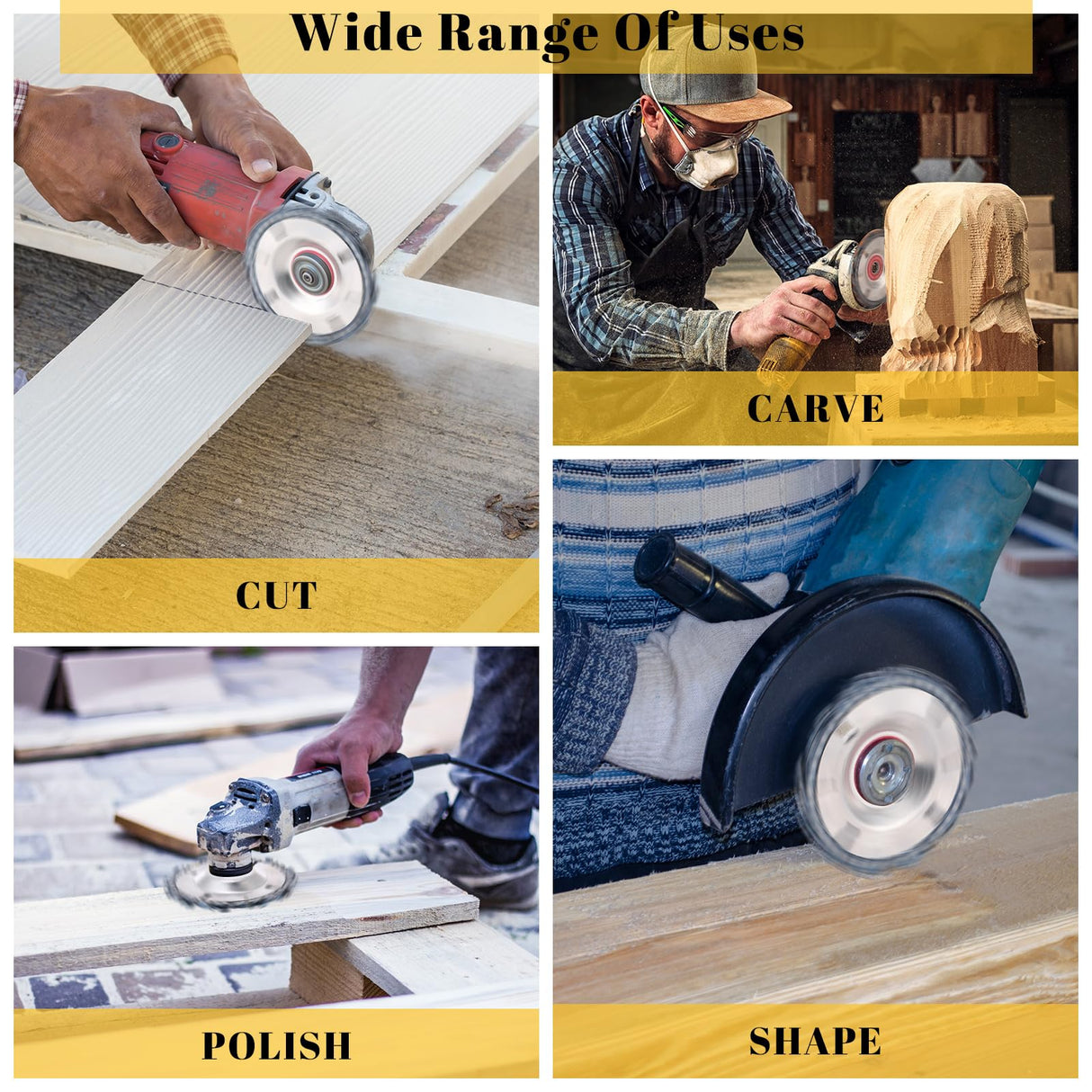 8 Pcs 5/8 Inch Wood Carving Chain Disc 4 Inch 22 Teeth Saw Blade Wood Carving Disc with Replacement Saw Chains for Chain Disc Grinding Replacement Honoson