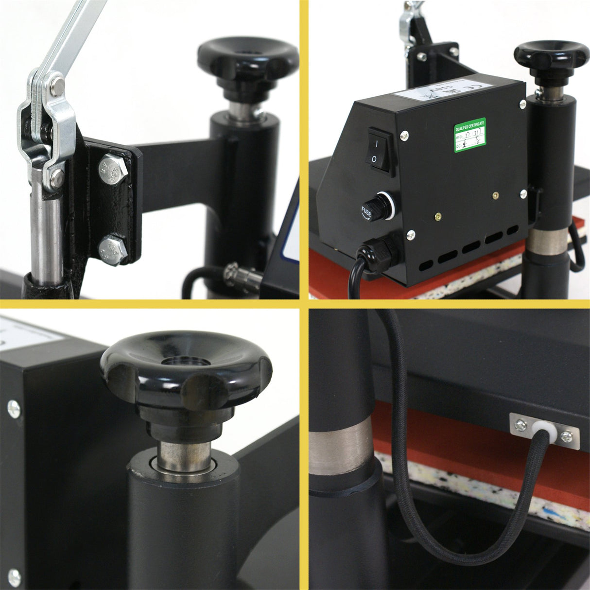 F2C Pro 12" x 10" Heat Press Machine Swing-Away Digital Heat Transfer Sublimation Printing Machine for T-Shirt Black F2C