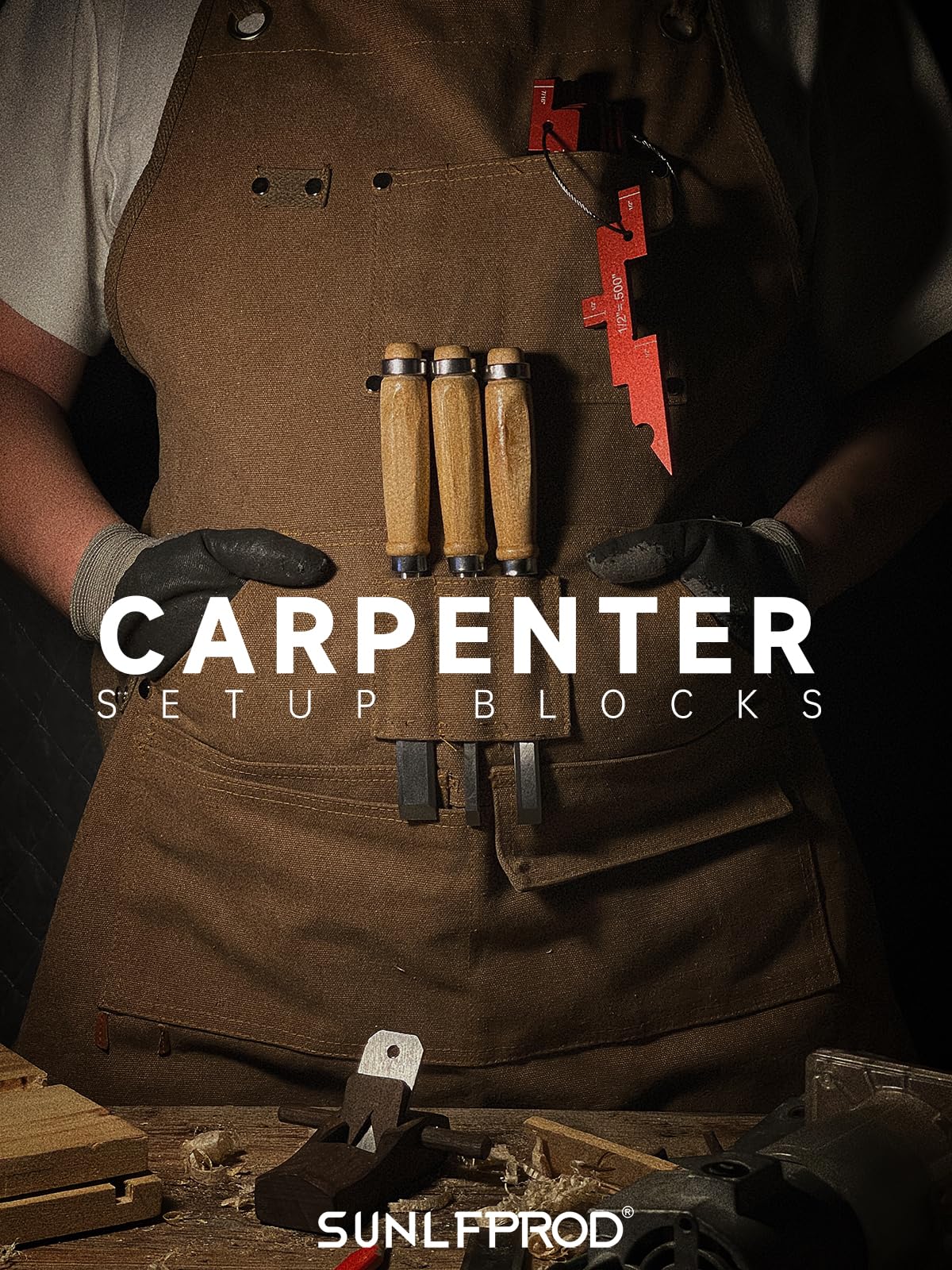 SUNLFPROD Router Table Setup Bars 7pcs Aluminum Precision Router Setup Blocks Woodworking & Setup Bars for Routers Tables Saw Accessory, Measuring SUNLFPROD