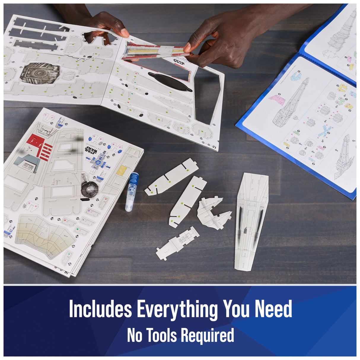 Star Wars T-65 X-Wing Starfighter 3D Model Kit by 4D Build - 160 Piece Desk Decor for Teens & Adults 4D Build