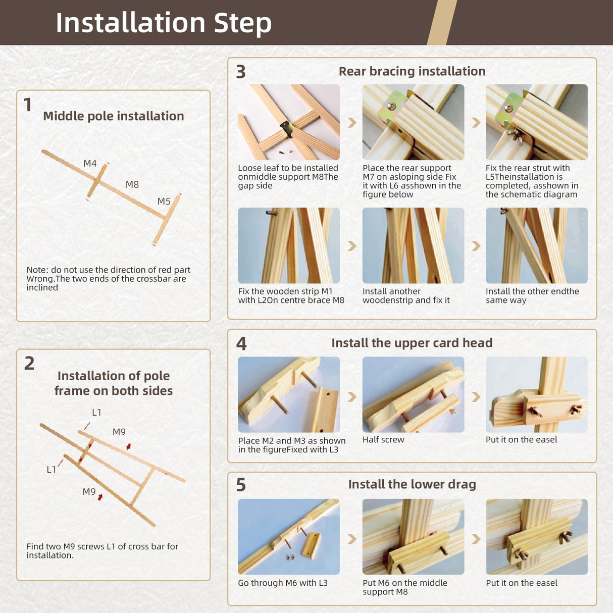 Stuelloaf Adjustable Wooden Painting Easel, Art Easel Stand Hold up to 48'', Painting Canvas for Wedding Sign and Poster, Drawing for Adults, Stuelloaf