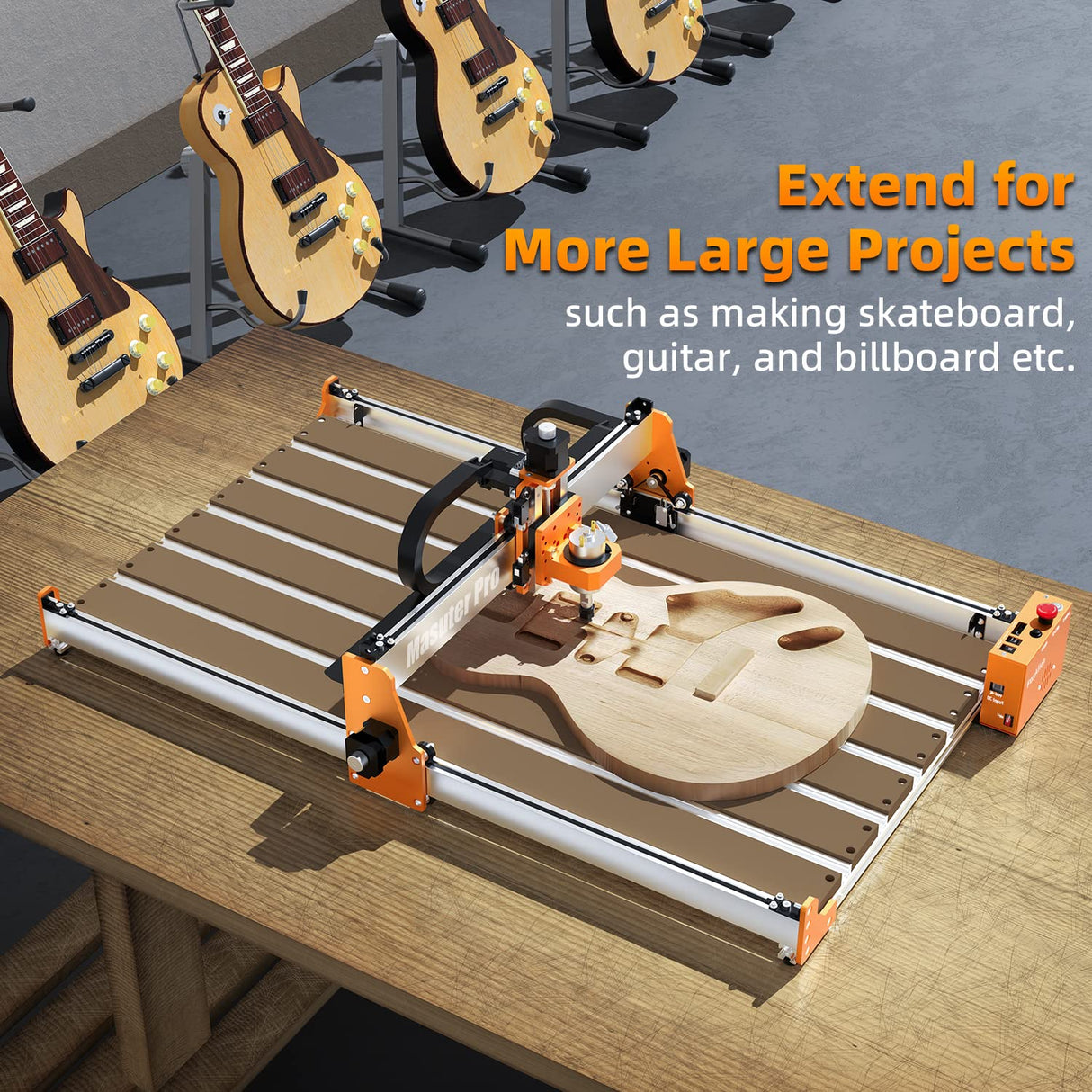 FoxAlien Masuter Pro CNC Router Machine with 40x80cm Extension Kit for Working Area Extend FoxAlien