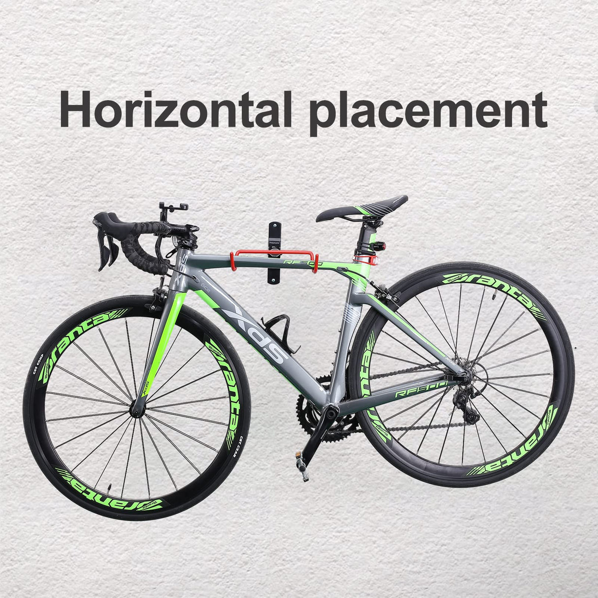 PHUNAYA Bike Hanger Wall Mount Bike Hook Horizontal Foldable Bicycle Holder Garage Bike Storage Bicycle Hoist Heavy Duty Screws (2 pack) PHUNAYA