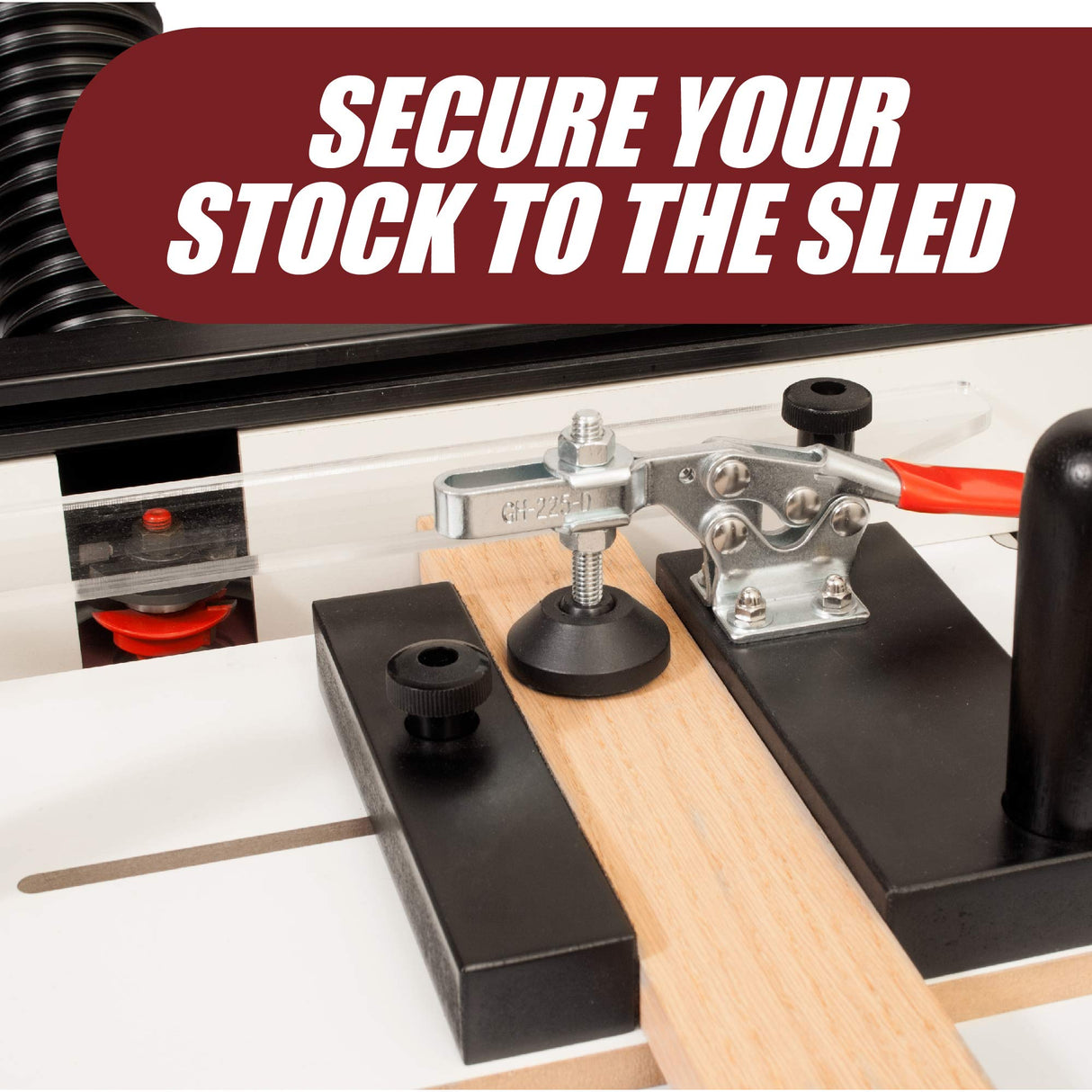 Fulton Rail Guide Coping Sled PRO For Cutting Profiles Into The End Grain Of Your Stock | Ideal for Cutting Precise Clean Joints for Cabinet Door and Fulton