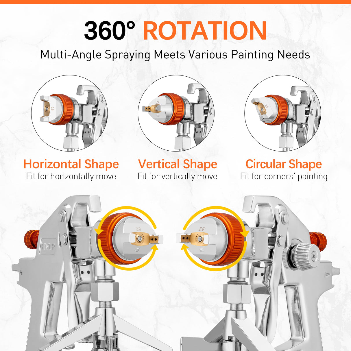 REFINE HVLP Spray Gun, Siphon Air Paint Sprayer Gun with 1.7mm 2mm Nozzle Sets, 1000CC Automotive Paint Gun with Air Regulator, Professional for Car, REFINE