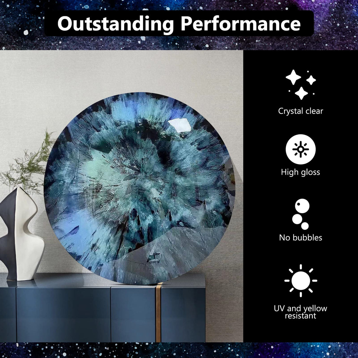 KISREL Epoxy Resin 4Gallon - Crystal Clear Epoxy Resin Kit - No Yellowing No Bubble Art Resin Casting Resin for Art Crafts, Jewelry Making, Wood & KISREL