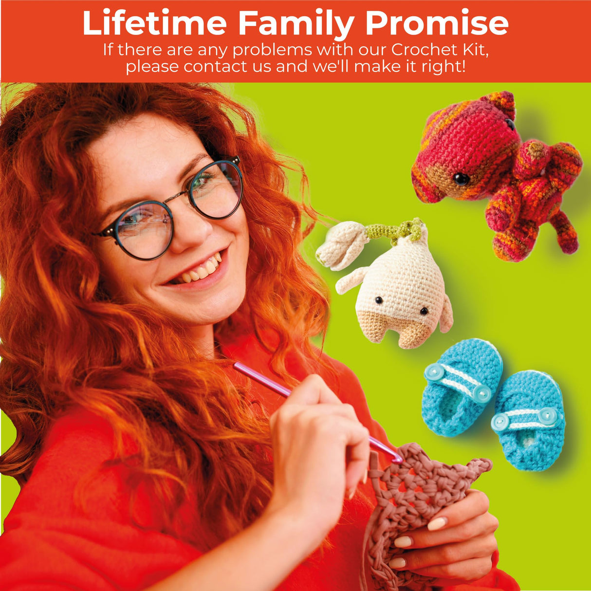 Craftwiz Ultimate Beginner Crochet Kit for Adults and Kids - Learn to Crochet with Complete Crochet Starter Kit - Perfect Crocheting Kit for Craftwiz