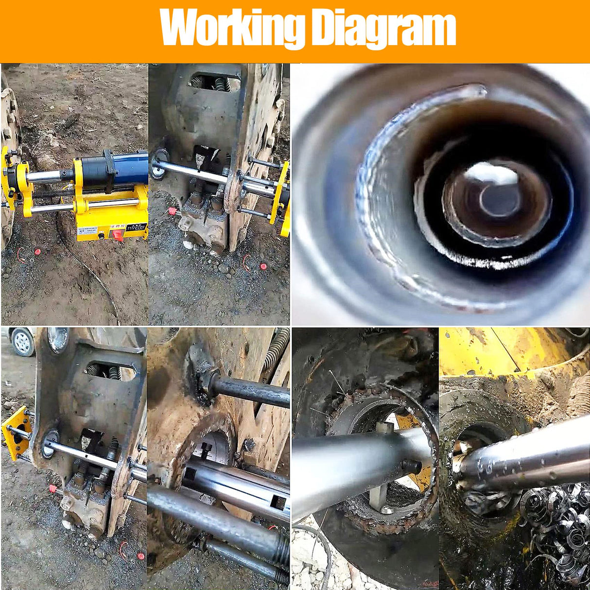 TECHTONGDA Portable Line Boring Machine Line Bore Machine Portable with Control Handle for Excavator Repair XDT50 110V TECHTONGDA