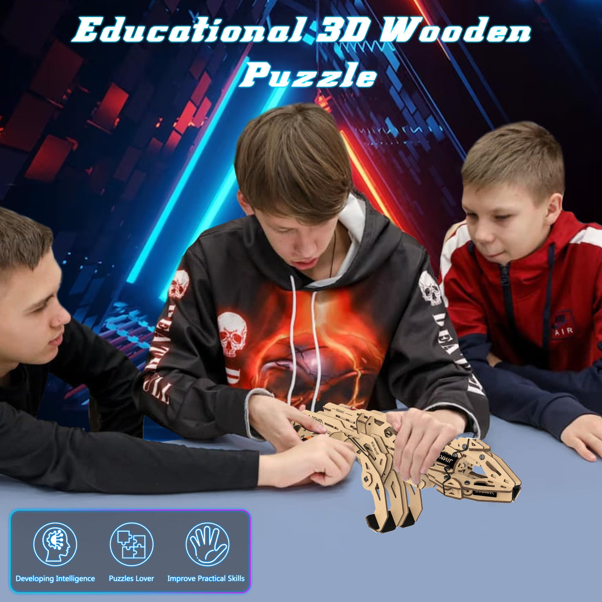 COWVTUJ ARMPAL Mechanical Claw Model Kit 3D Wooden ClawBot Puzzle for Adults and Teens Self-Assembly Robot Arm Building Kits to Build Laser-Cut COWVTUJ