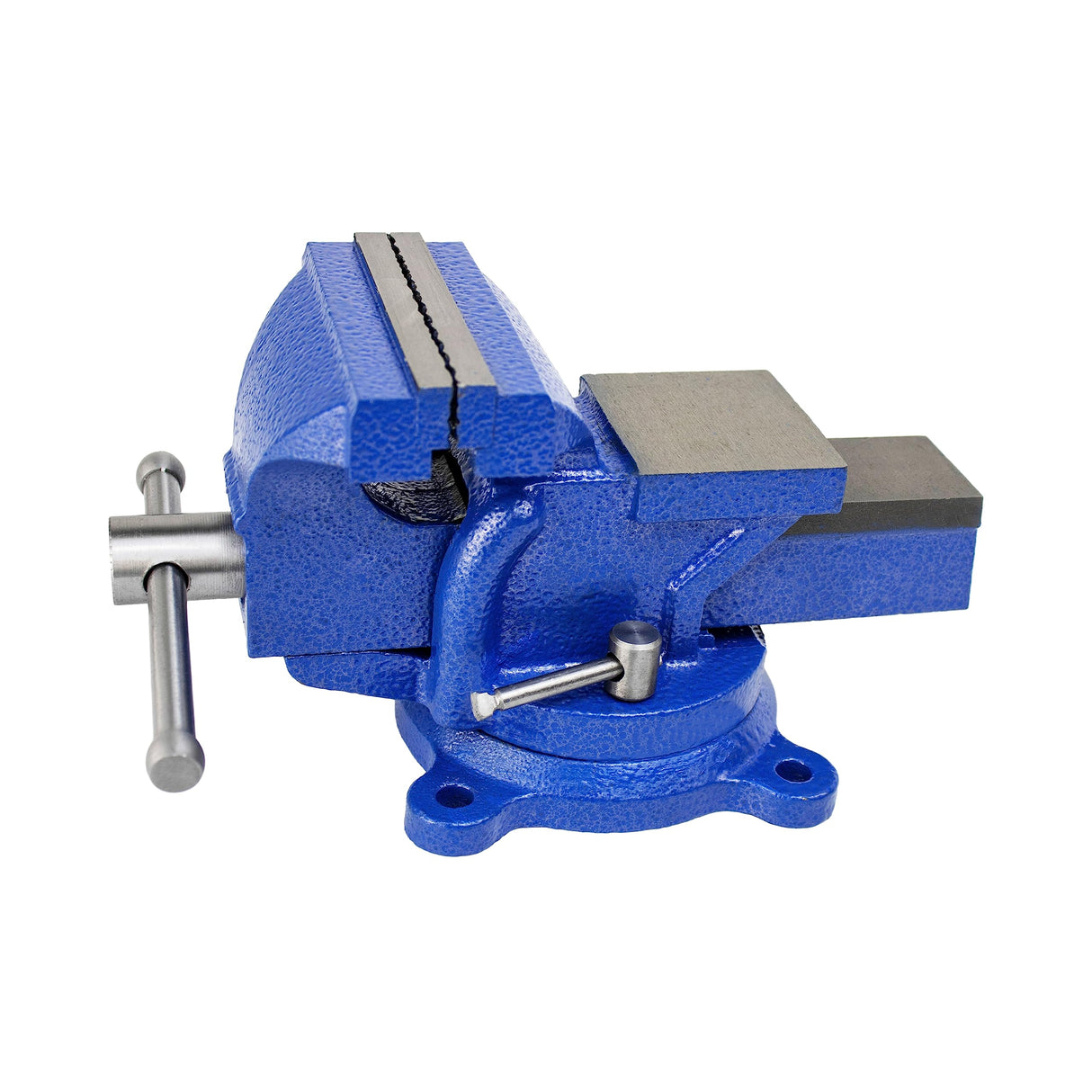 HFS (R) 5" Heavyduty Bench Vise Anvil Forged.360 Swivel Locking Base Desktop Clamp (16LBS), FS Blue Design HFS