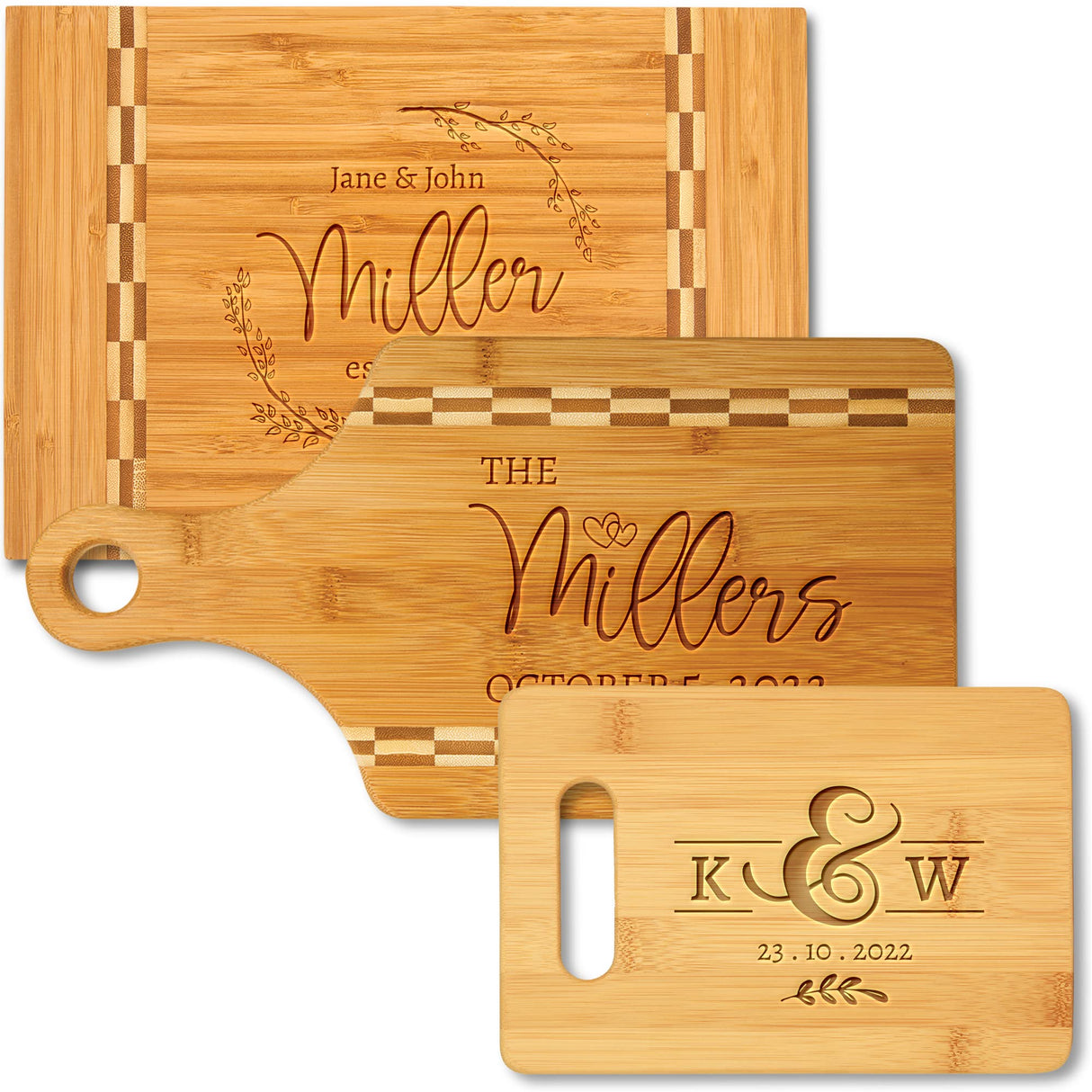 Personalized Wedding Gifts for Couples - Personalized Cutting Board - Custom Bamboo Cutting Board - Engraved Cutting Board - Customizable On The Rox