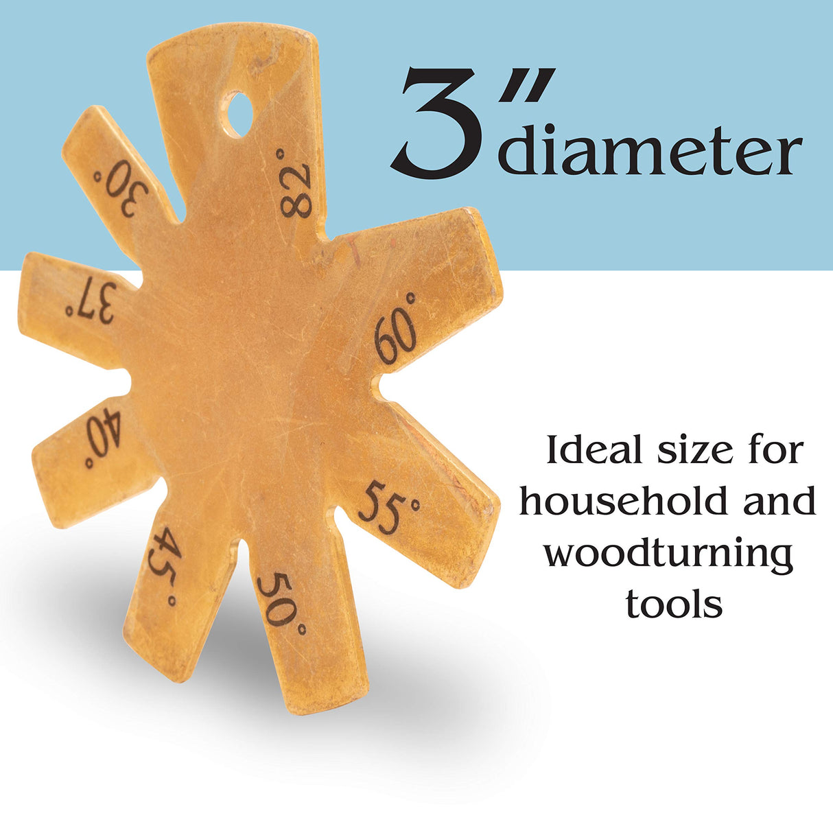 Savannah Steel Angle/Bevel Gauge for Wood Turning Tools and General Workshop Tool Angle Checking Savannah