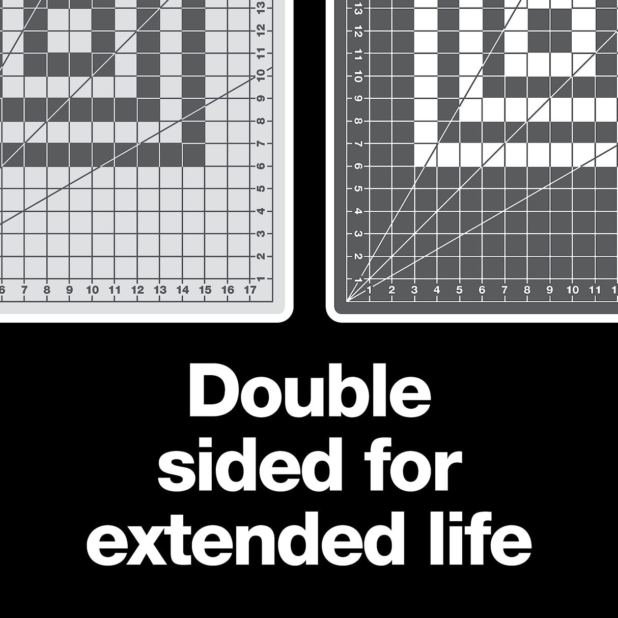 Fiskars Self Healing Cutting Mat for Crafts, Sewing, and Quilting Projects - 18” x 24" Grid - Rotary Fabric Cutting Craft Mat with Ruler Grid - Gray Fiskars